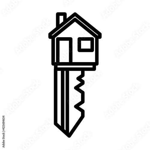 House Key Icon Illustration