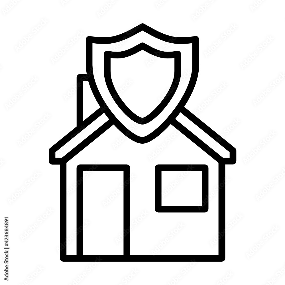 House Protection Icon Illustration House Protection Icon Illustration