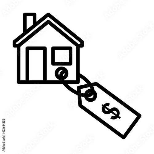 House Price icon Illustration