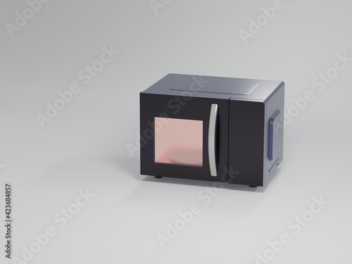 Microwave isolated on white background