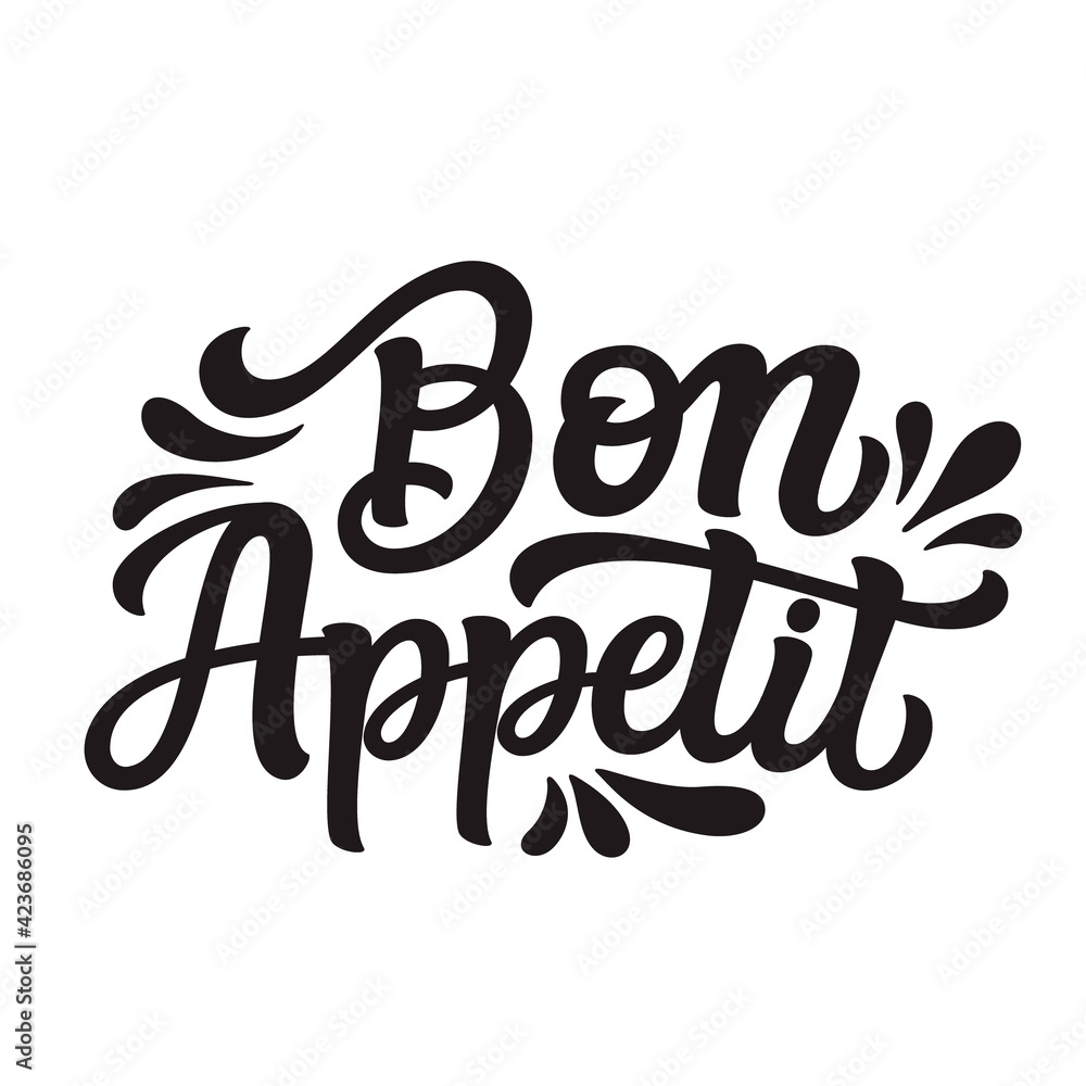 Bon appetit. Hand lettering Bon appetit. Hand lettering