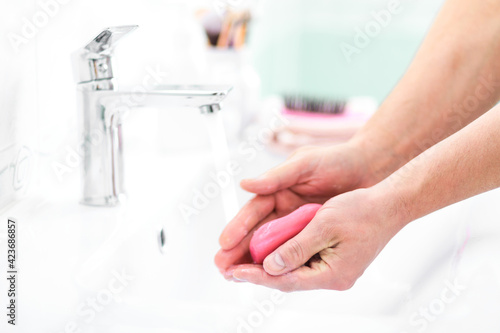 thorough hand washing with soap and water to prevent coronavirus - Image
