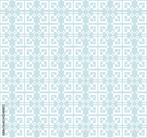 Vector seamless abstract pattern with geometric ethnic ornament. Pleasant soothing colors in a simple and laconic texture. Print for textiles and oriental decoration