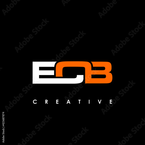ECB Letter Initial Logo Design Template Vector Illustration