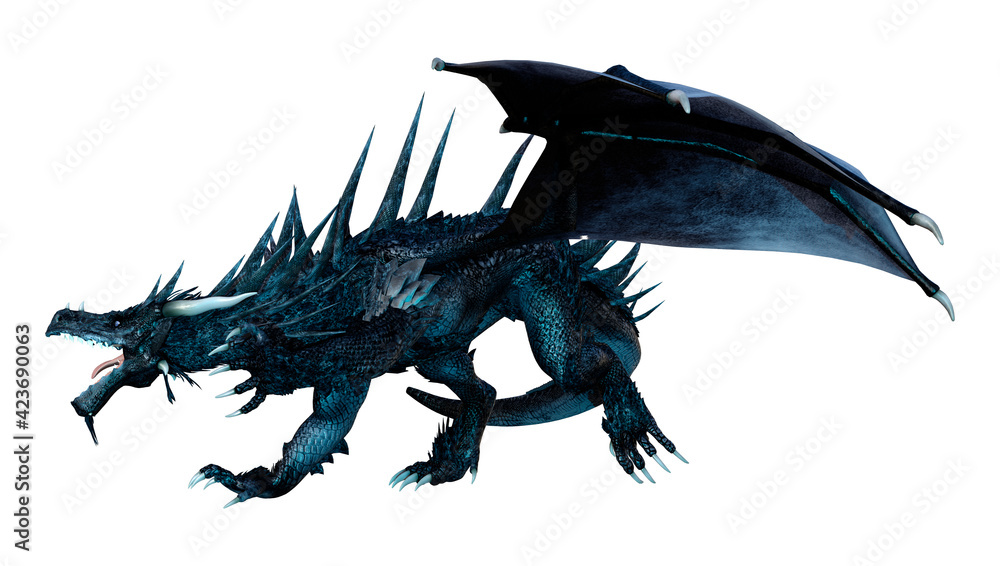 3D Rendering Fairy Tale Dragon on White 3D Rendering Fairy Tale Dragon on White