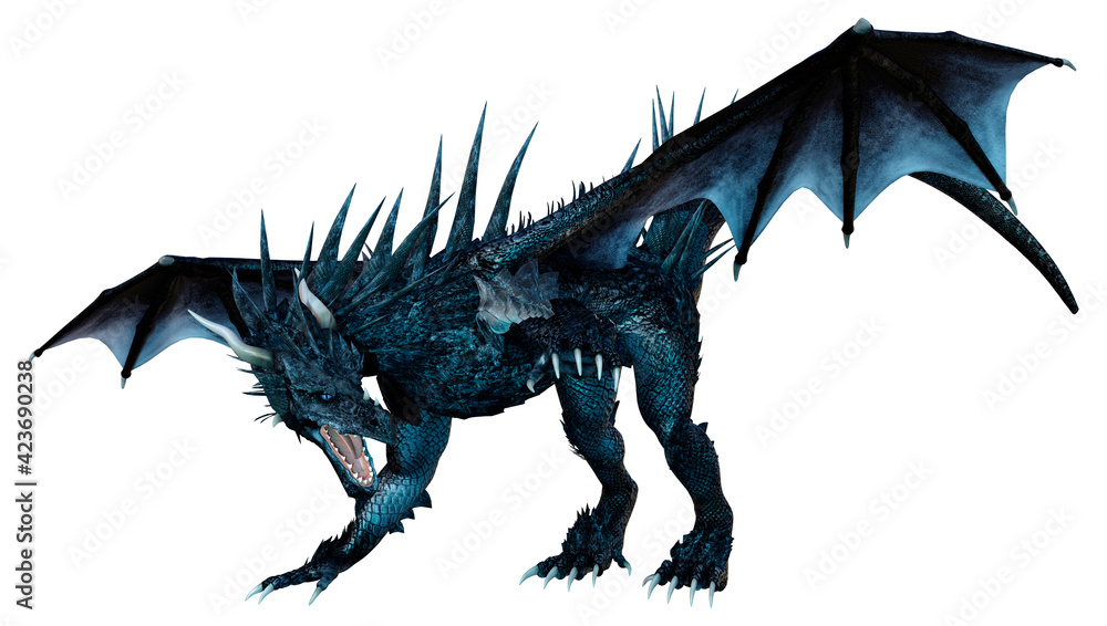 3D Rendering Fairy Tale Dragon on White 3D Rendering Fairy Tale Dragon on White