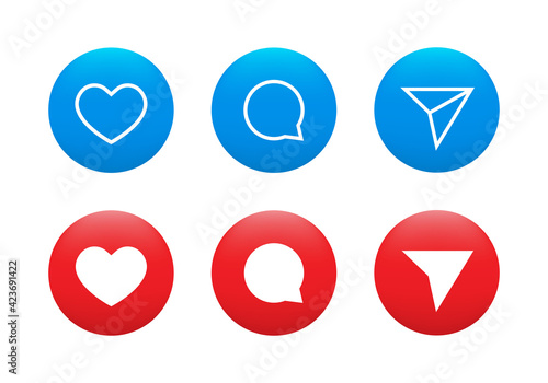 Like, Comment, and Share. Modern 3d Social Media Icons Inspired By Instagram