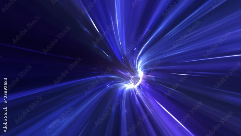 Flying Through a Blue Energy Tunnel 3D animation Flying Through a Blue Energy Tunnel 3D animation