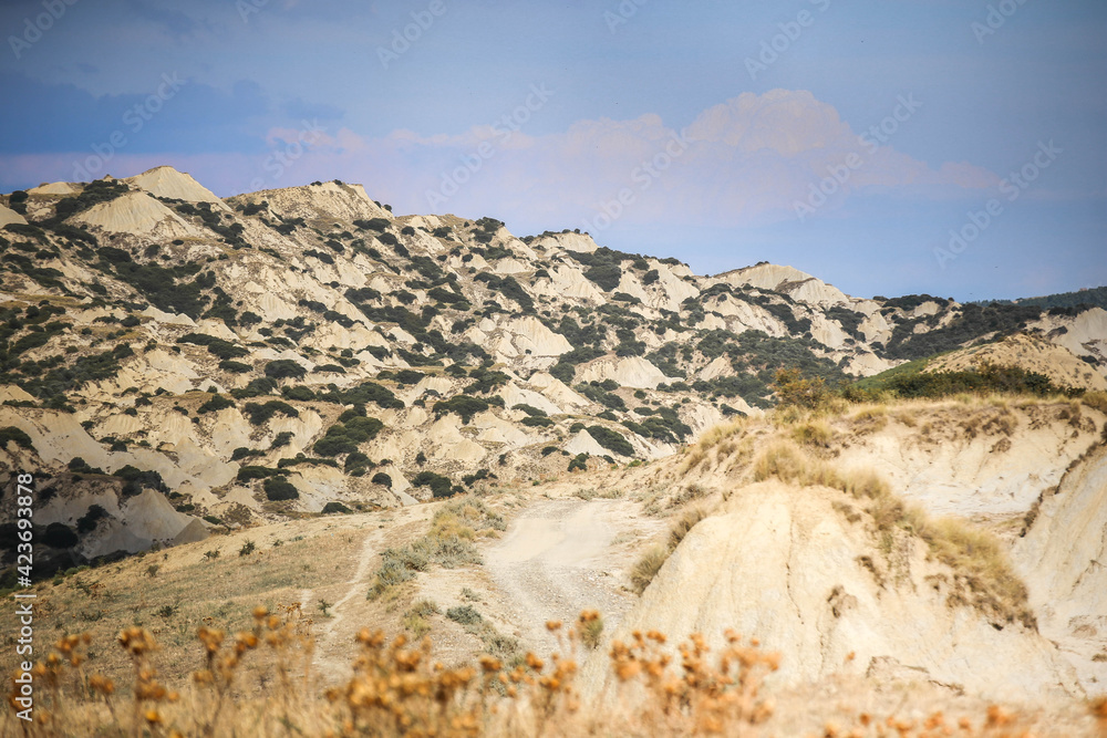 Desert landscape of Aliano badlands in Basilicata, southern Italy Desert landscape of Aliano badlands in Basilicata, southern Italy