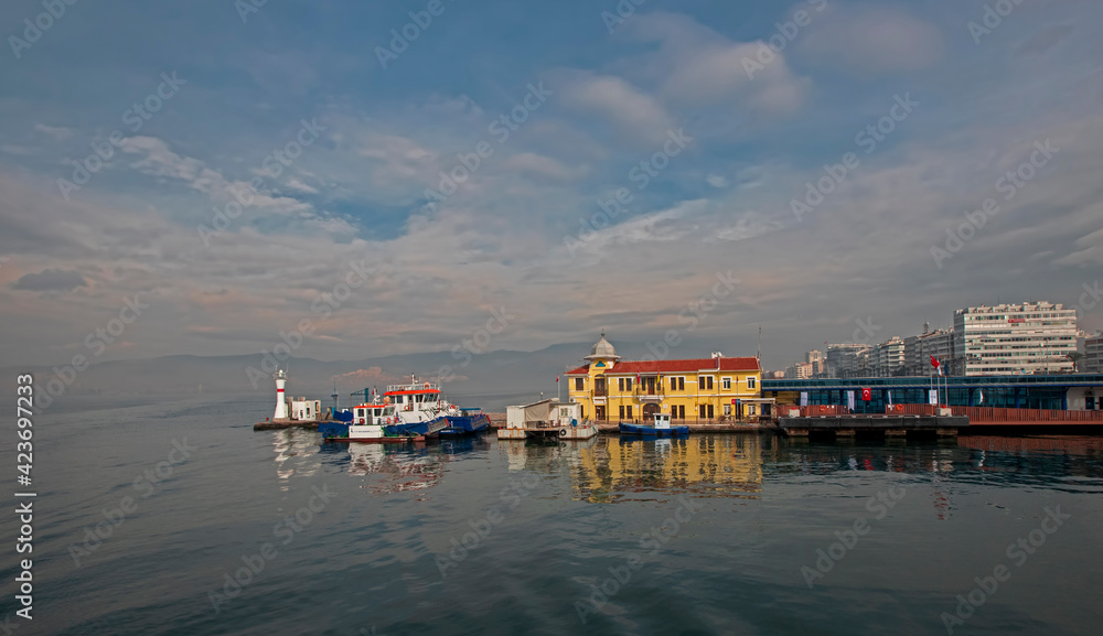 (Passport pier - Izmir - Turkey 22 January 2021) Passport pier, one of the most beautiful places in Izmir.
