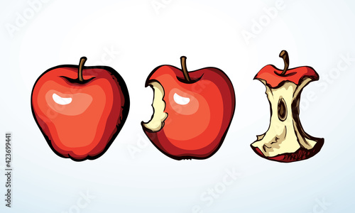 Stub from Apple. Vector drawing