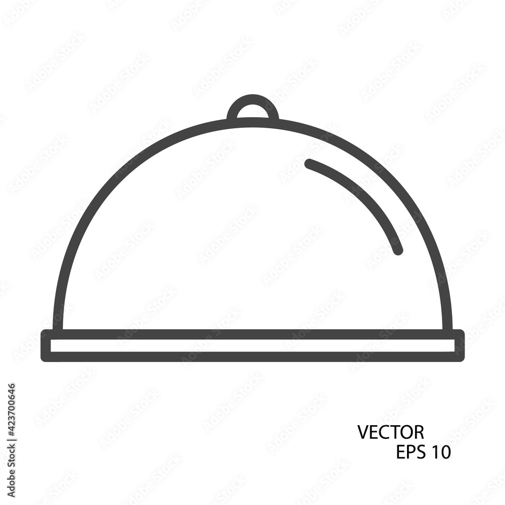 Platter flat icon. Pictogram for web. Line stroke. Isolated on white background. Vector eps10 Platter flat icon. Pictogram for web. Line stroke. Isolated on white background. Vector eps10