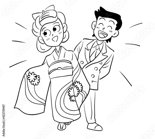 成人式線画