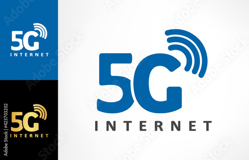 5G Internet logo. Vector design.