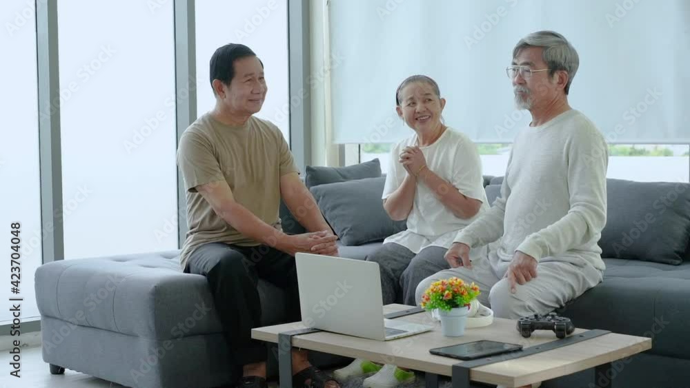 Group of seniors talking in the living room. Senior friends group hangout, Older people meeting. Group of seniors talking in the living room. Senior friends group hangout, Older people meeting.