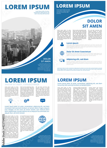 Round motion cover and pages design mockup