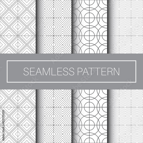 Seamless Pattern Collection with Minimalist Line Art Design
