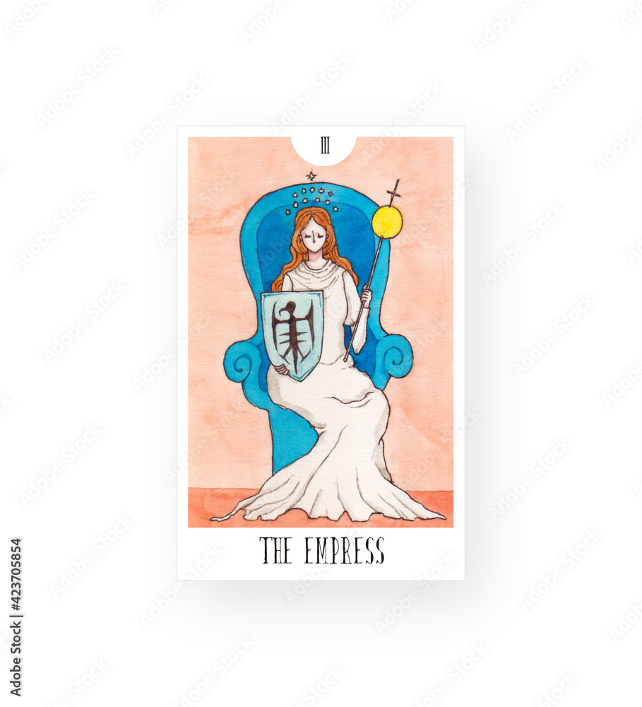 3 女帝 The Empress タロット タロットカード 大アルカナ 水彩 イラスト Stock Illustration Adobe Stock