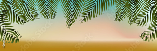 Summertime background with handwritten inscription  sun and palm trees. sun glitch. Retro 80s fashion Sci-Fi Background in bright neon colors. Vector