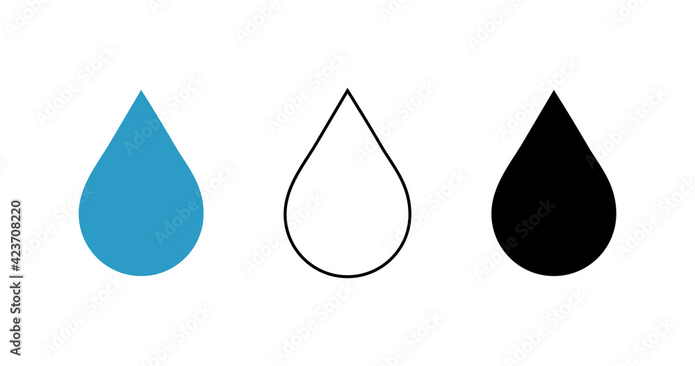 Water drop icon vector. Logo. illustration design Water drop icon vector. Logo. illustration design