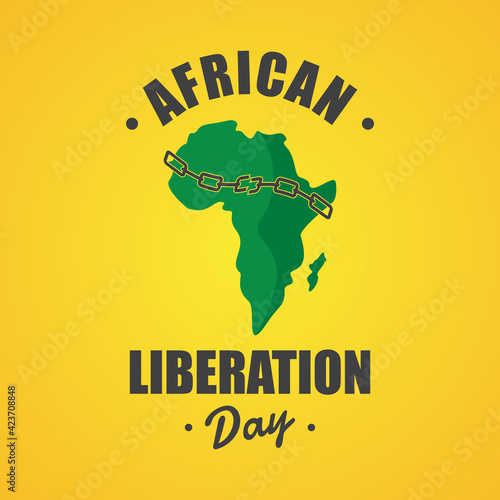 An illustration of African Liberation Day on the yellow background