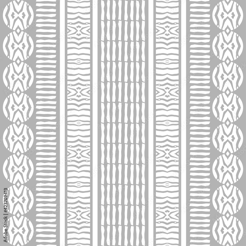 Design with Zebra stripes. Ethnic boho ornament. Seamless background. Tribal motif. Vector illustration for web design or print. Design with Zebra stripes. Ethnic boho ornament. Seamless background. Tribal motif. Vector illustration for web design or print.