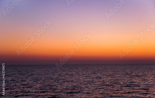 a landscape of nightly sea before sunrise