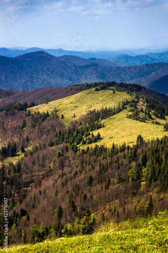 Carpathian landscape of the mountains and forest, national park Skolivski beskidy, Lviv region of Western Ukraine © Petro Teslenko