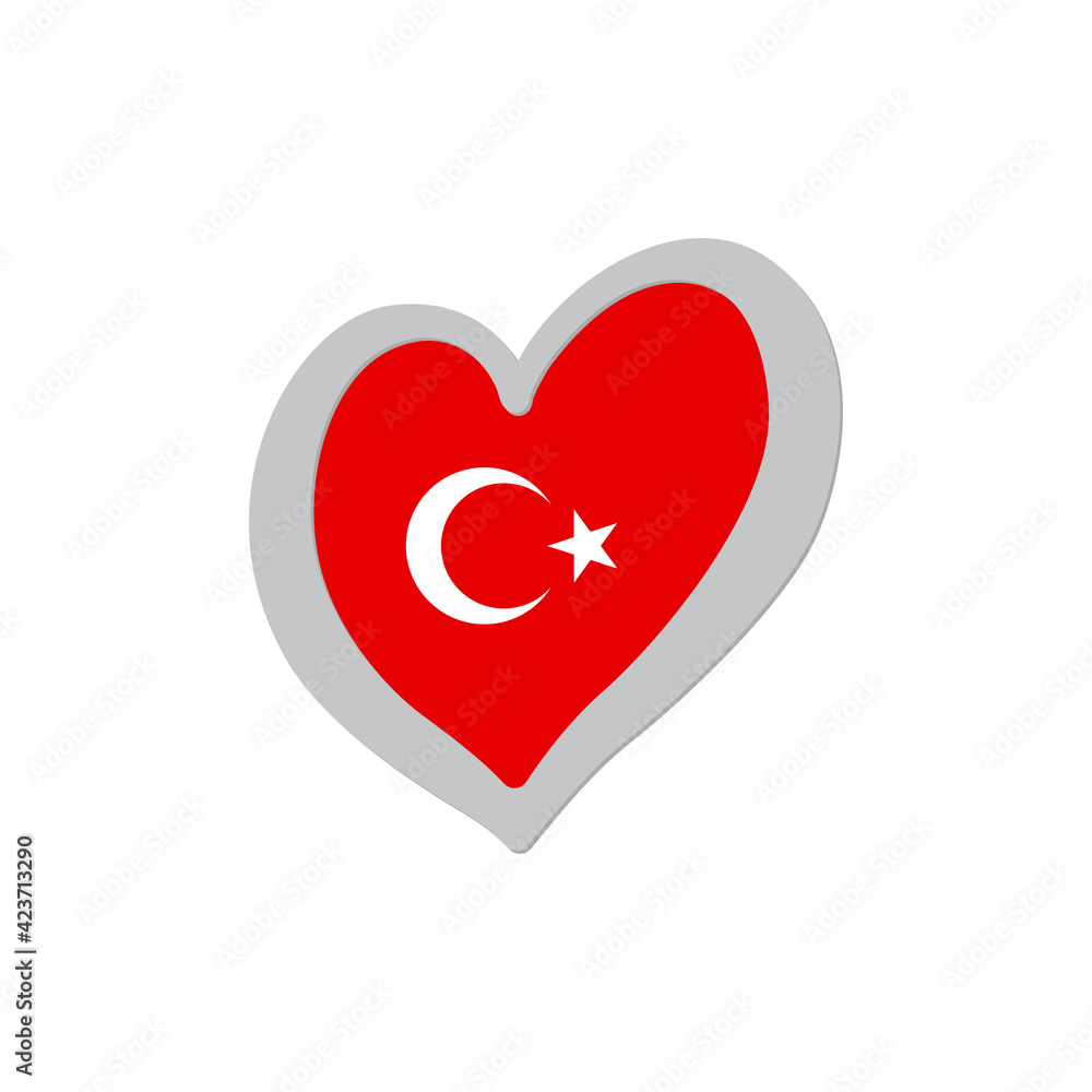 flag inside of heart shape icon vector. Eurovision song contest symbol vector illustration flag inside of heart shape icon vector. Eurovision song contest symbol vector illustration