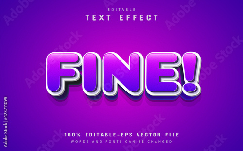 Fine text - purple cartoon text effect