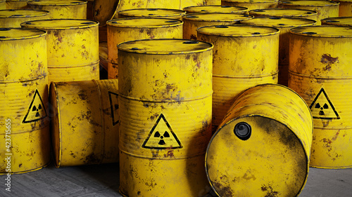 radioactive waste in barrels