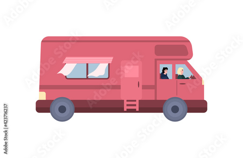 Wallpaper Mural Modern van, camper car for family travel and tourism at summer vacation. Torontodigital.ca