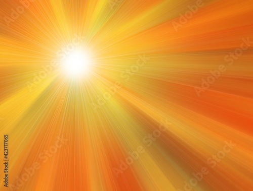 orange sun rays background