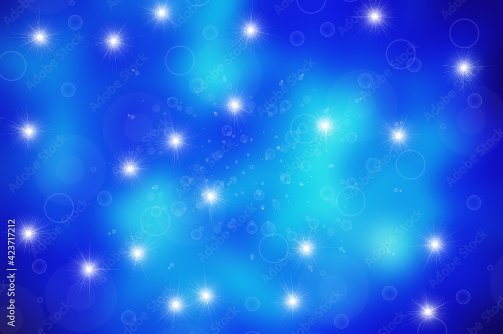 abstract blue background with stars