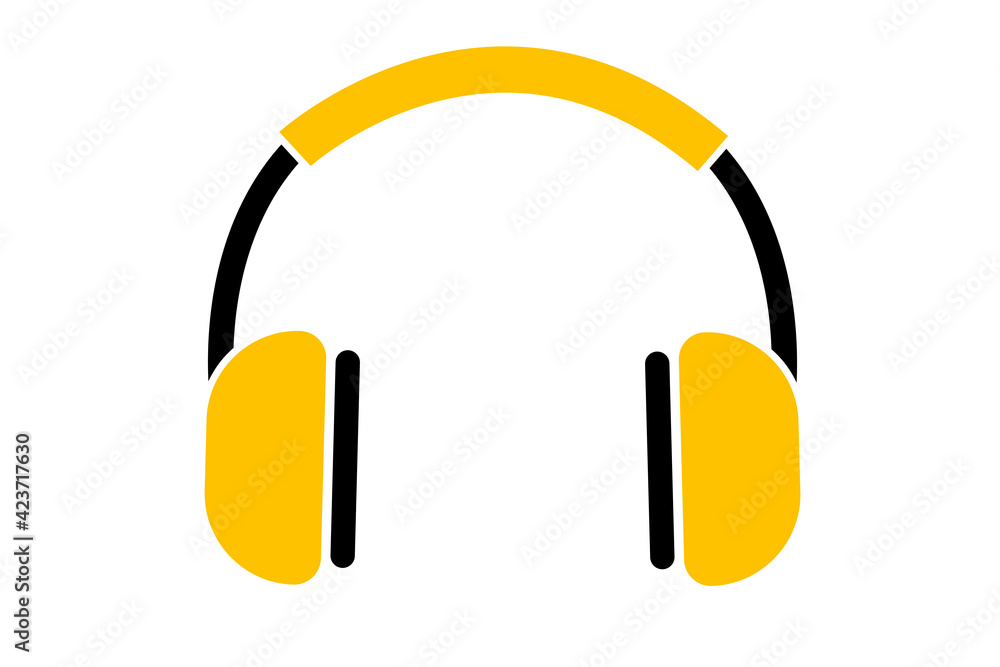 headphones on white background. Music concept. headphones on white background. Music concept.