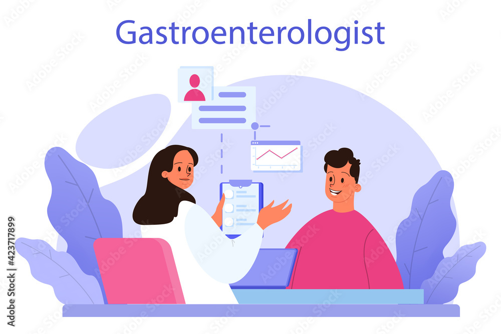 Gastroenterology doctor concept. Idea of health care and stomach
