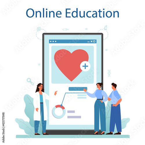 Family doctor online service or platform. Healthcare, modern medicine