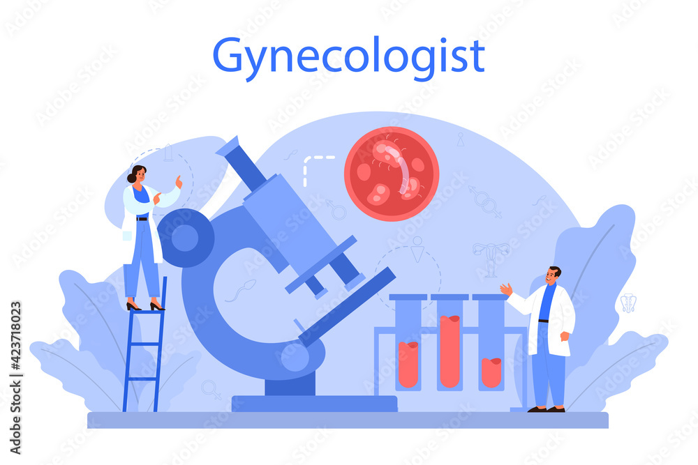 Gynecologist, reproductologist and women health concept. Human anatomy,
