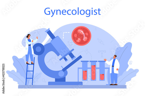 Gynecologist, reproductologist and women health concept. Human anatomy,