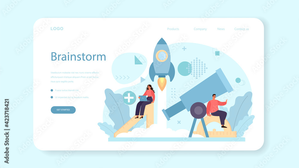 Innovation web banner or landing page. Idea of creative business solution