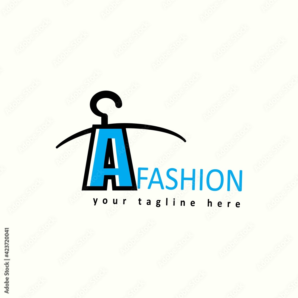 illustration of minimalist botique logo design . the elegant hanger icon illustration of minimalist botique logo design . the elegant hanger icon