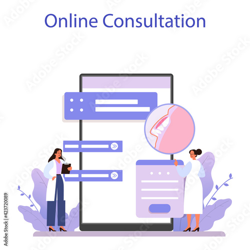 Plastic surgeon online service or platform. Body and face correction.