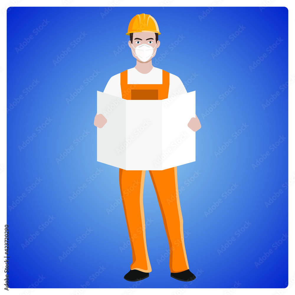 Vector illustration for Engineer use Face Mask EPS10 Vector illustration for Engineer use Face Mask EPS10