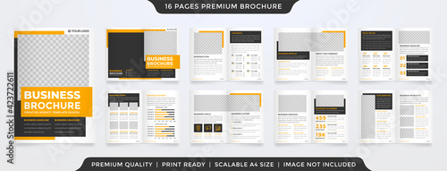 business brochure template design with modern and minimalist concept use for business profile and proposal
