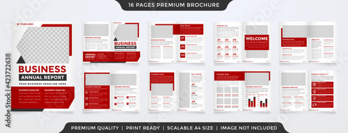business brochure template design with modern and minimalist concept use for business profile and proposal