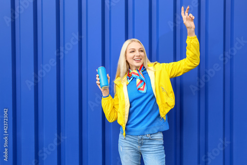 Beautiful young woman with ...