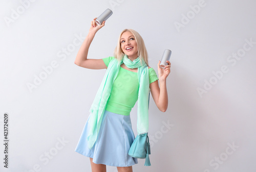 Beautiful young woman with ...