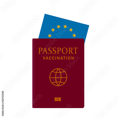 the concept of international immunization against covid-19. vaccination passport for travel and travel around the world. d
