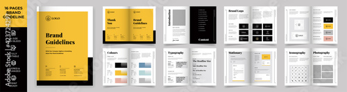 Brand Manual Template, Simple style and modern layout Brand Style , Brand Book, Brand Identity, Brand Guideline, Guide Book	