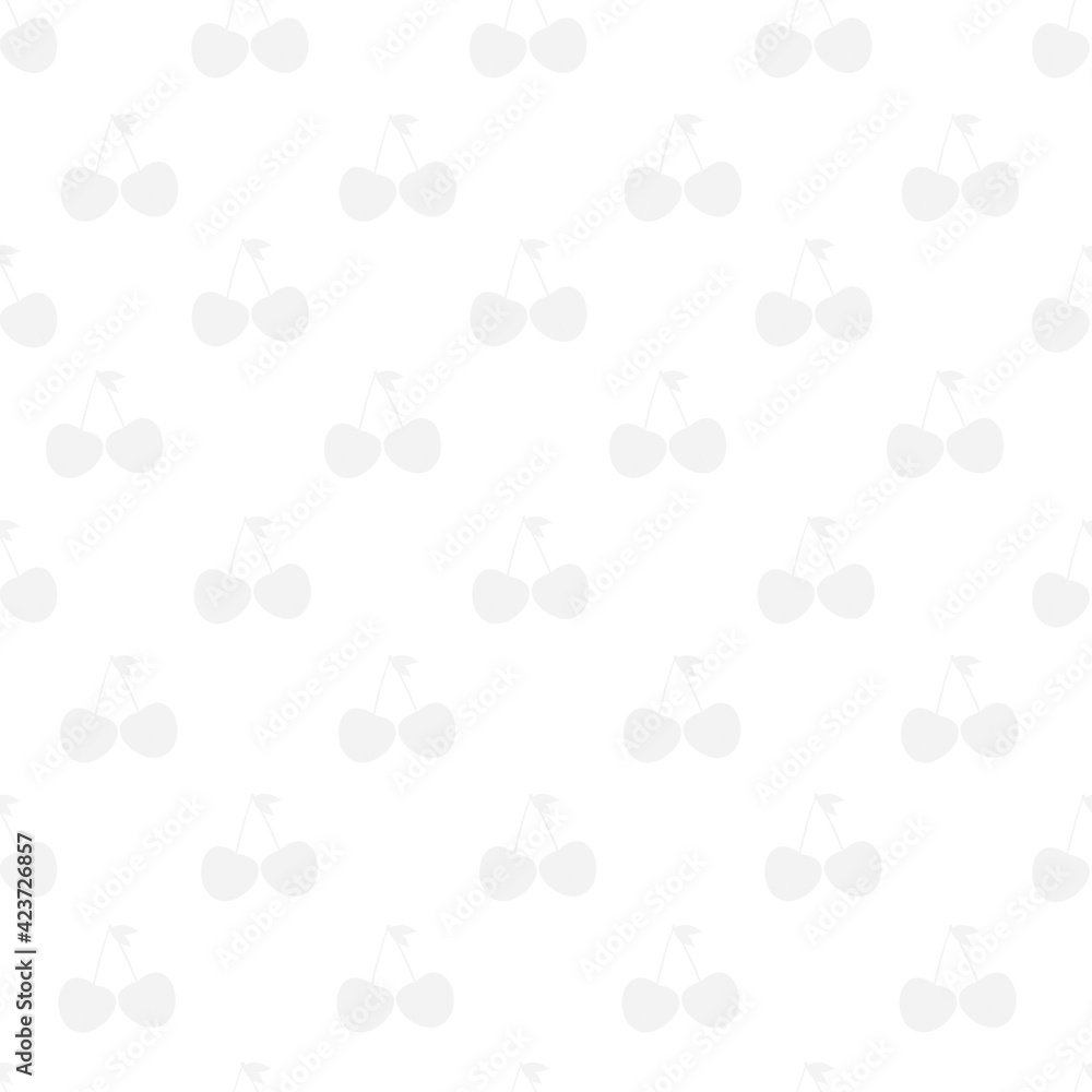 seamless pattern on white background with gray cherries pairs seamless pattern on white background with gray cherries pairs